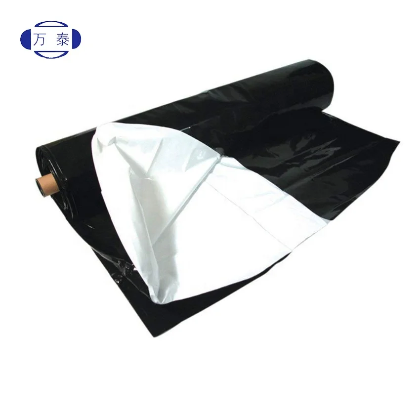 Waterproof Light-blocking virgin LDPE Black and White film for Grow Room, Greenhouse, Silage