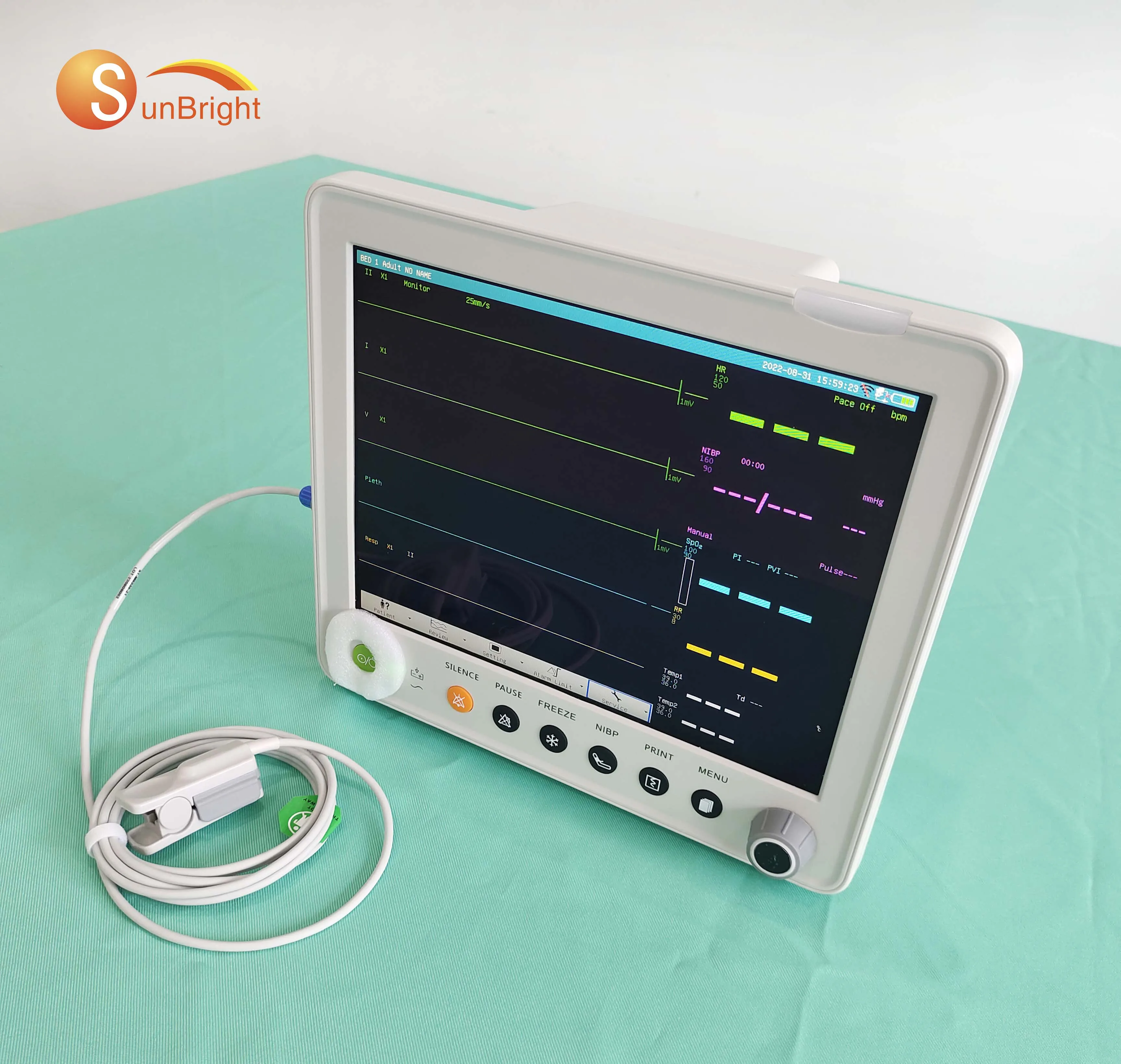 CE high Quality MultiParameter Sun-601S Ecg Veterinary vitals signs machine