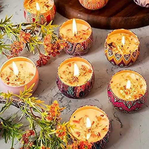 Wholesale Round Scented Candle Tin Jars Metal Cans Luxury Custom Empty Candle Jars For Candle Making