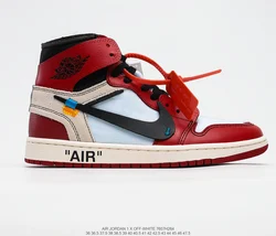 Nike Popular fashion Brand Air Jordan 1 High OG Red White Blue AJ1 Basketball Sports shoes Running Nike Sneakers