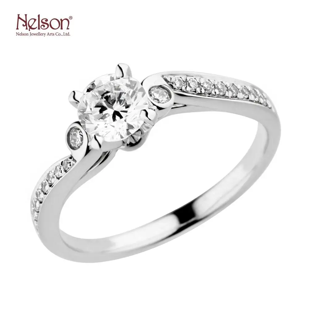 Award Winning Factory OEM ODM Wholesale price Daily Wear Fashionable 18K 750 White Gold Diamond Party Semi-Mount Rings For Women