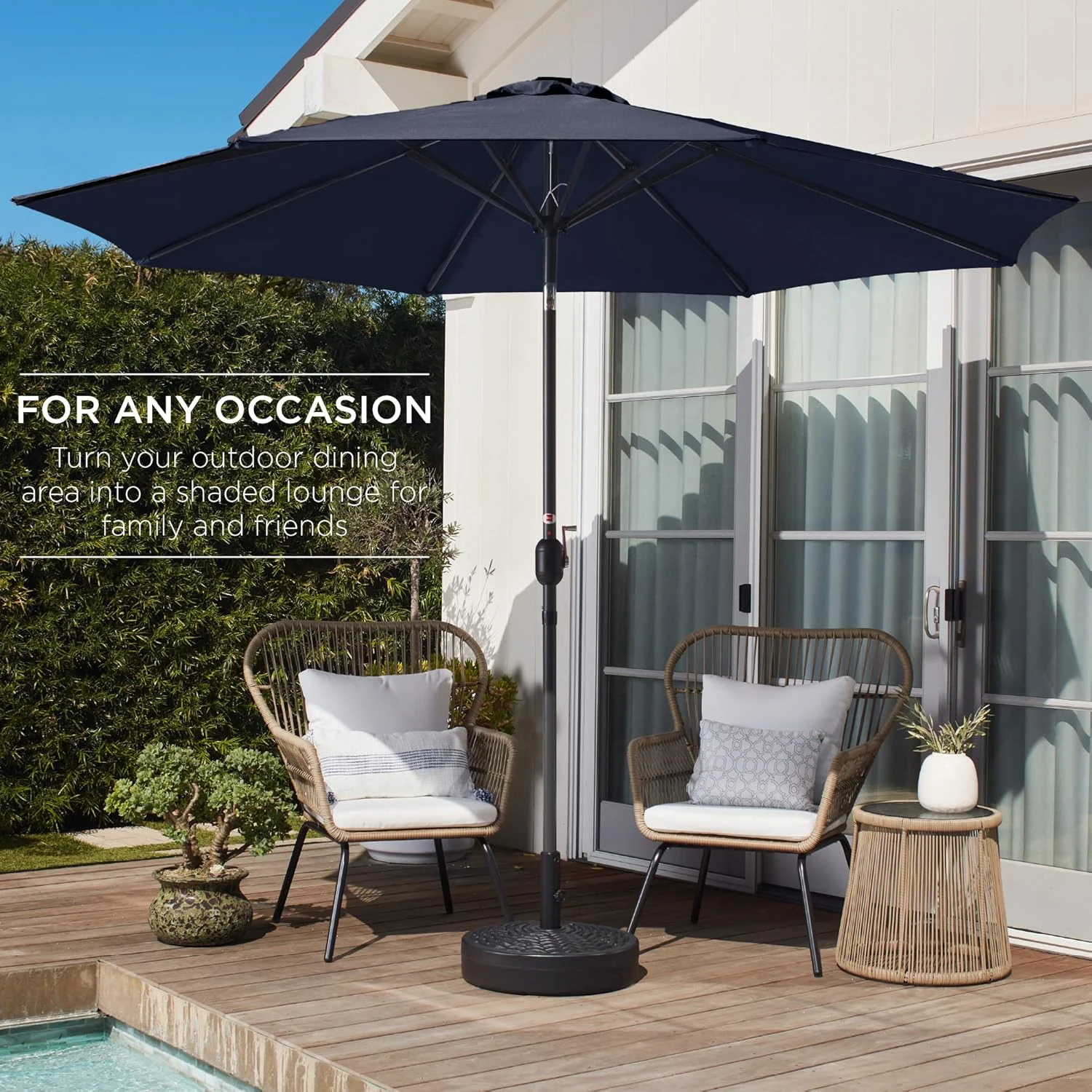 Outdoor Parasol Courtyard Umbrella Large Garden Sun Umbrella Patio Umbrella With Steering Center Column
