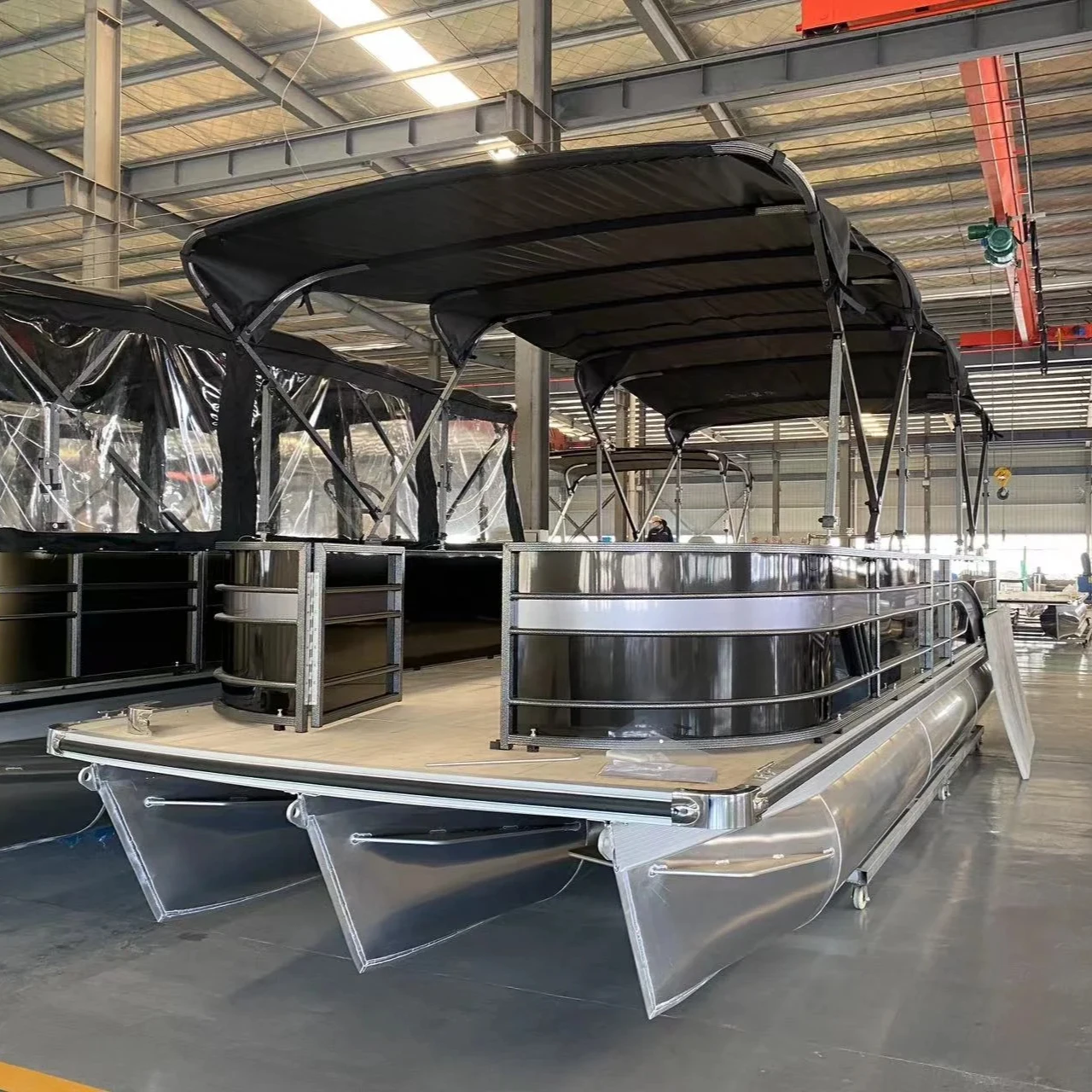 27FT 8.2M Luxury Floating Platform Water Party House Pontoon Boat for Outboards Motor