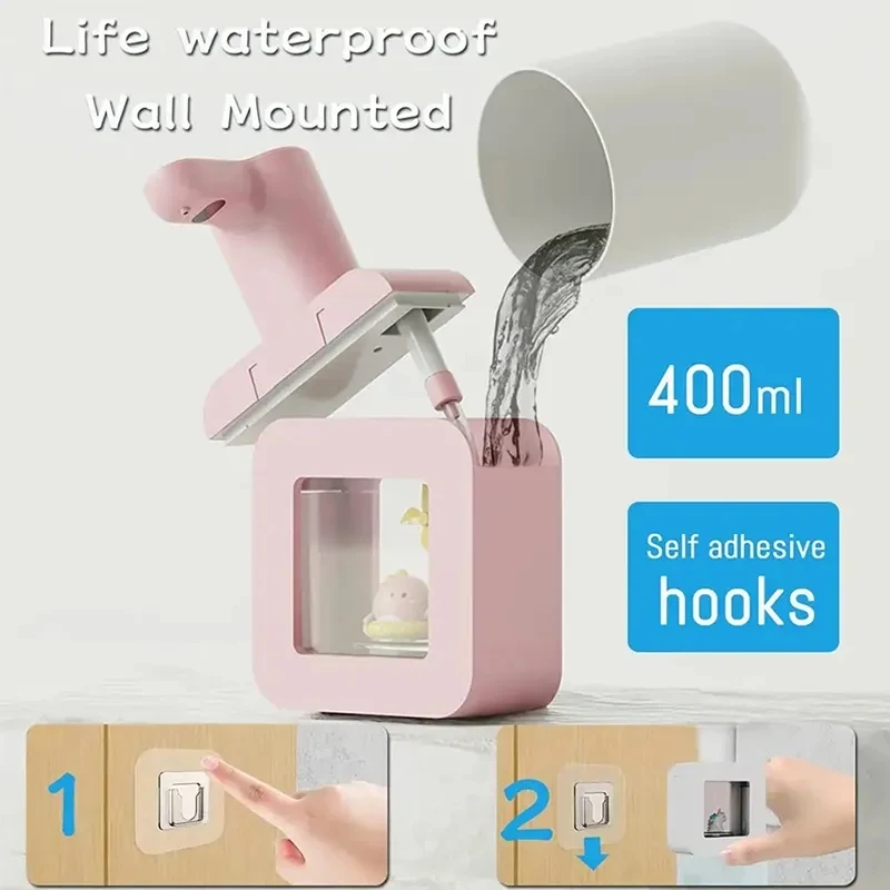 cartoon kids bottle soap dispenser 400 ml auto dish liquid soap dispenser sensor foaming