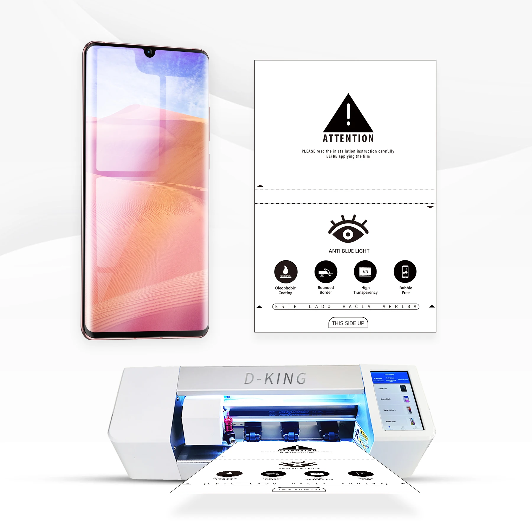 Effectively prevent blue light TPU hydrogel film used on mobile phone screen protection