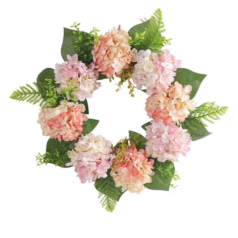 Artificial Flower Wreath Decoration Glitter artificial flowers artificial flowers wreath Garland of dead hydrangea for Christmas