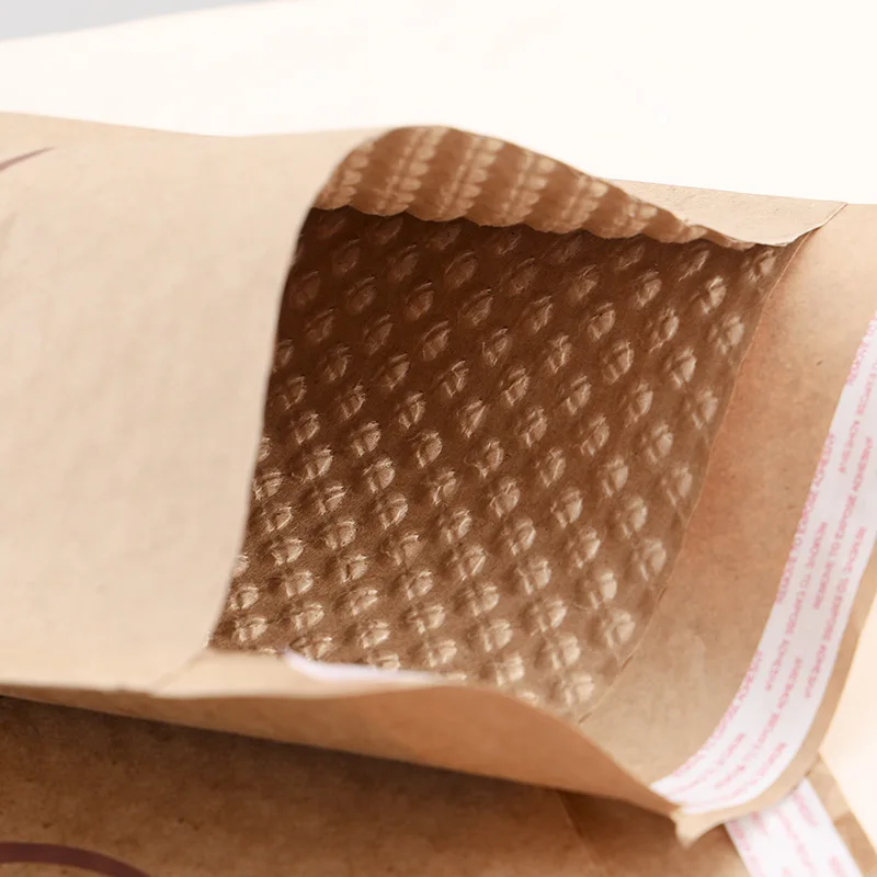 Eco-Friendly Custom Logo Compostable Recyclable Padded 100% Kraft Paper Bubble Mailer Envelope