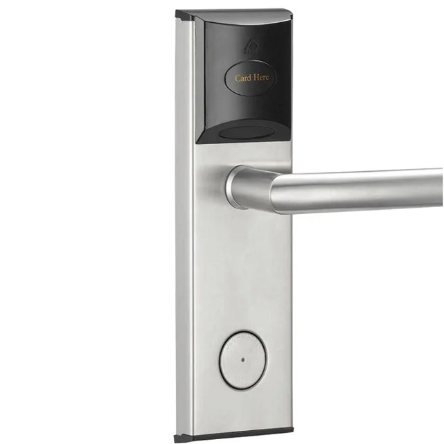 Silver and Gold smart rfid hotel lock system home hotel electronic door handle lock smart hotel door lock system price