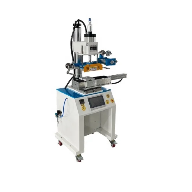 flat curved cylinder hot foil stamping printing machine for Round cosmetic perfume bottles jar glass plastic cup automatic