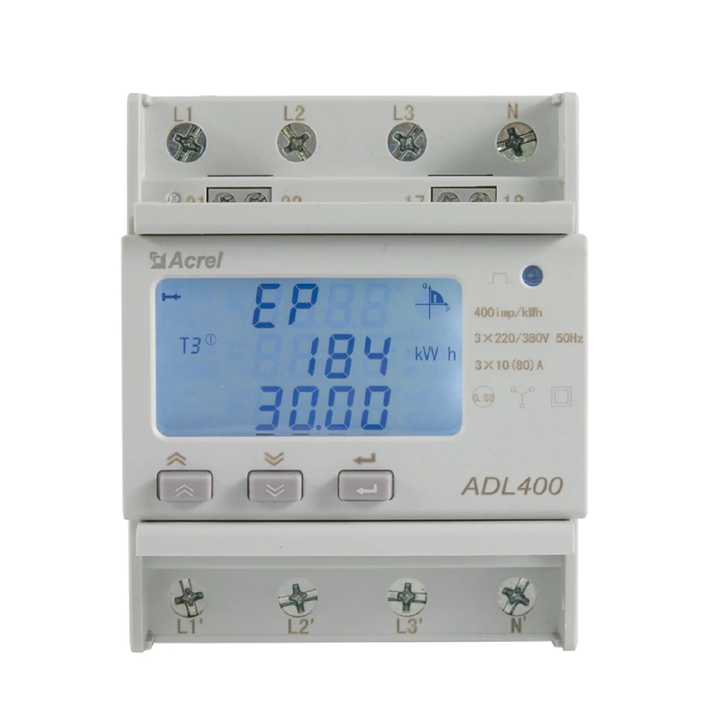 Acrel ADL400/C Three Phase Modbus-RTU RS485 Communication LCD Screen Class 0.5s High Accuracy Multifunctional Power Meter