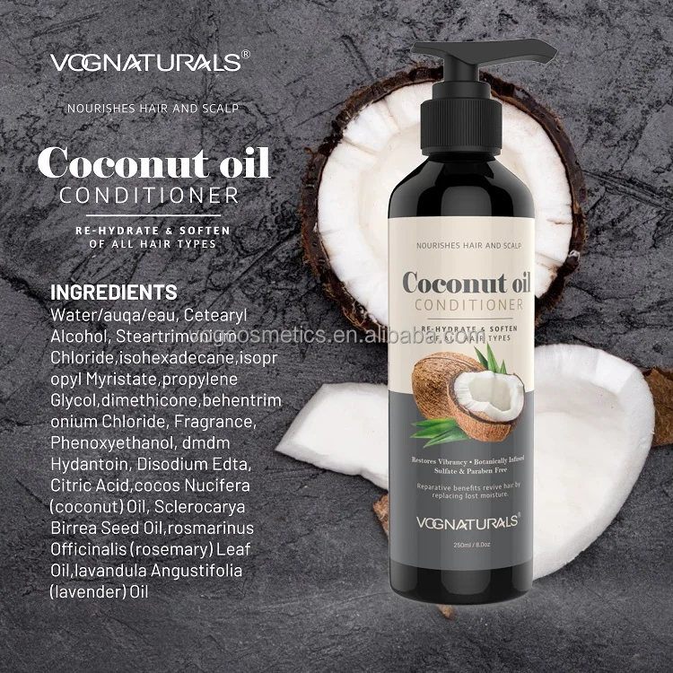 OEM Natural Moisturizing Coconut Oil Hair Shampoo And Argan Oil Conditioner Coconut Shea Butter Hair Care Shampoo