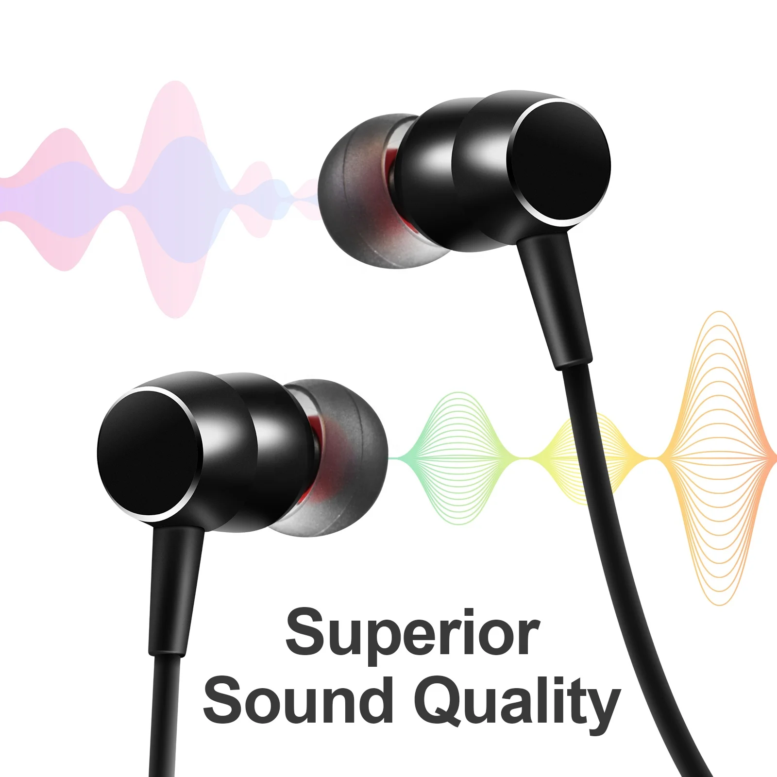 Jinghao Wireless Headphone Microtech Neckband Rechargeable Hearing Aids for Seniors