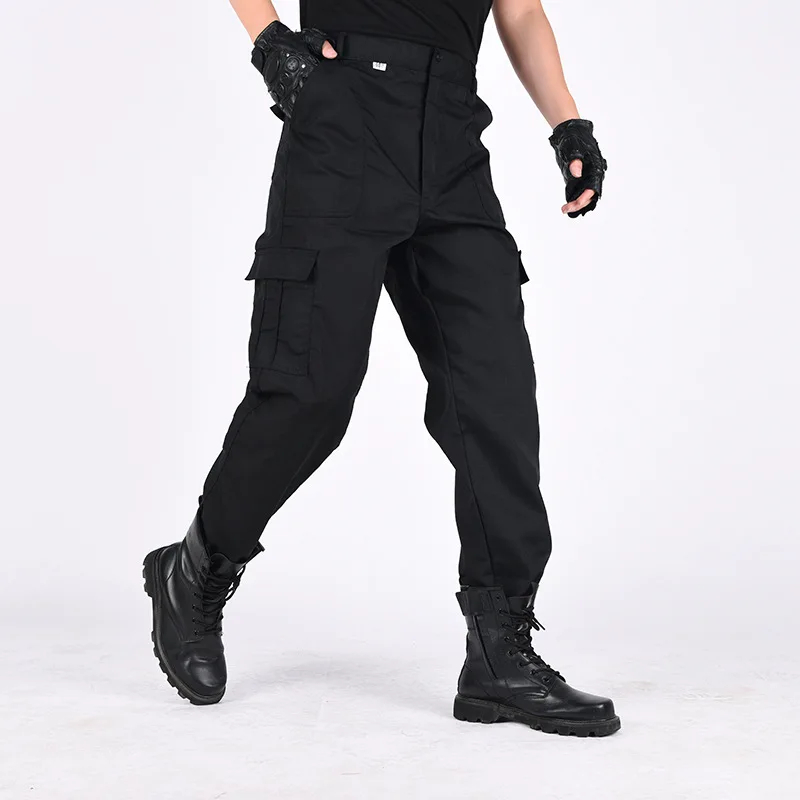 OEM wholesale factory cotton protective pants security guard cargo pants ripstop safety pants work