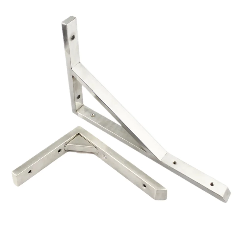 Stainless steel 201 304 Folding Bracket Shelf Support Brackets Wall Mounting Wall Hanging Angle Shelf Bracket