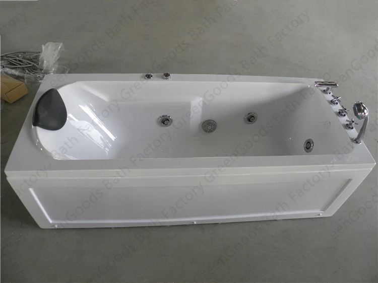 Customised Bathroom Non Slip Shower Thermostatic System Surf Massage Whirlpool Bathtub With Chromatic Lamp