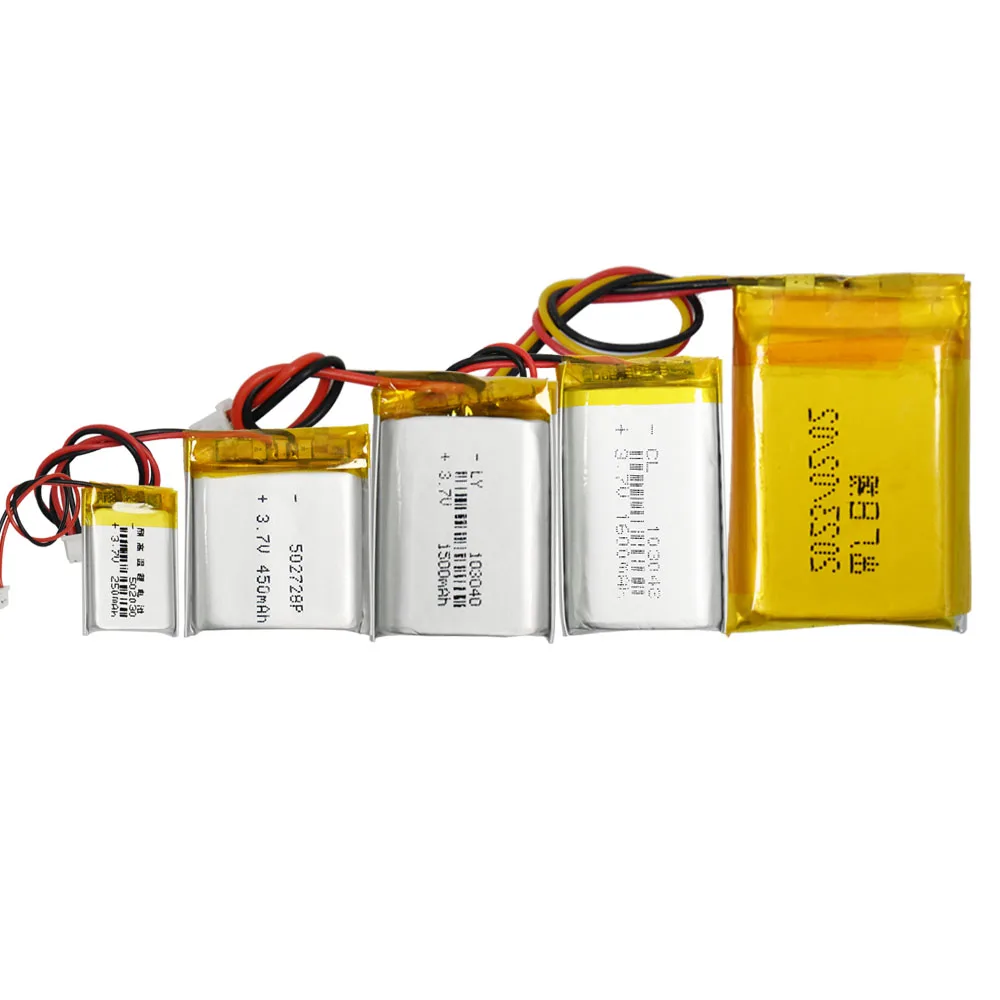 503040 600mah 3.7v lipo battery Portable DVD POS machine video GPS 3.7v lithium ion battery smart watch dvd lipo battery 502030