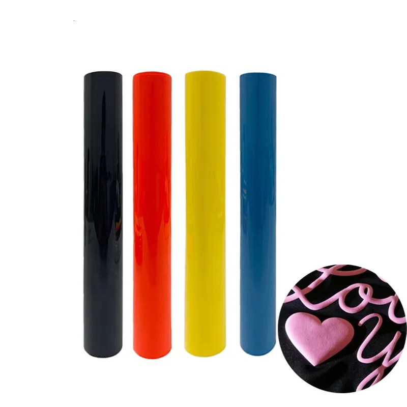 Uv Customized Hydro 3d Film Puff Htv Logo Rolls Roll For Transfers Gold Clothing Film Iron Pearl Reflective Vinyl Sheet
