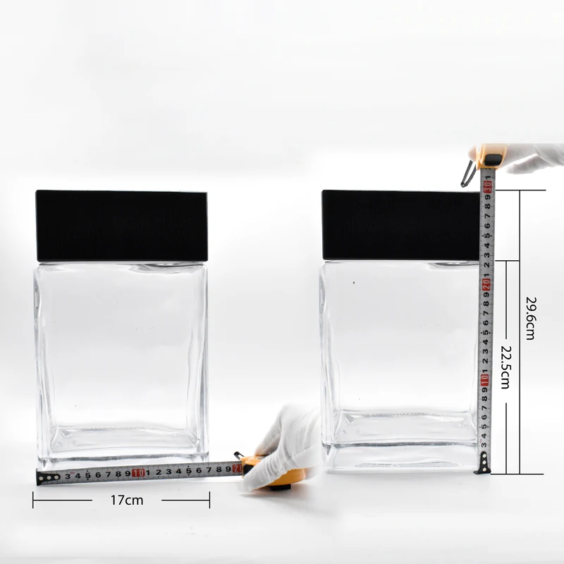 5L 5000ml Luxury Clear Reeds Diffuser Glass Bottles with Wooden Cap