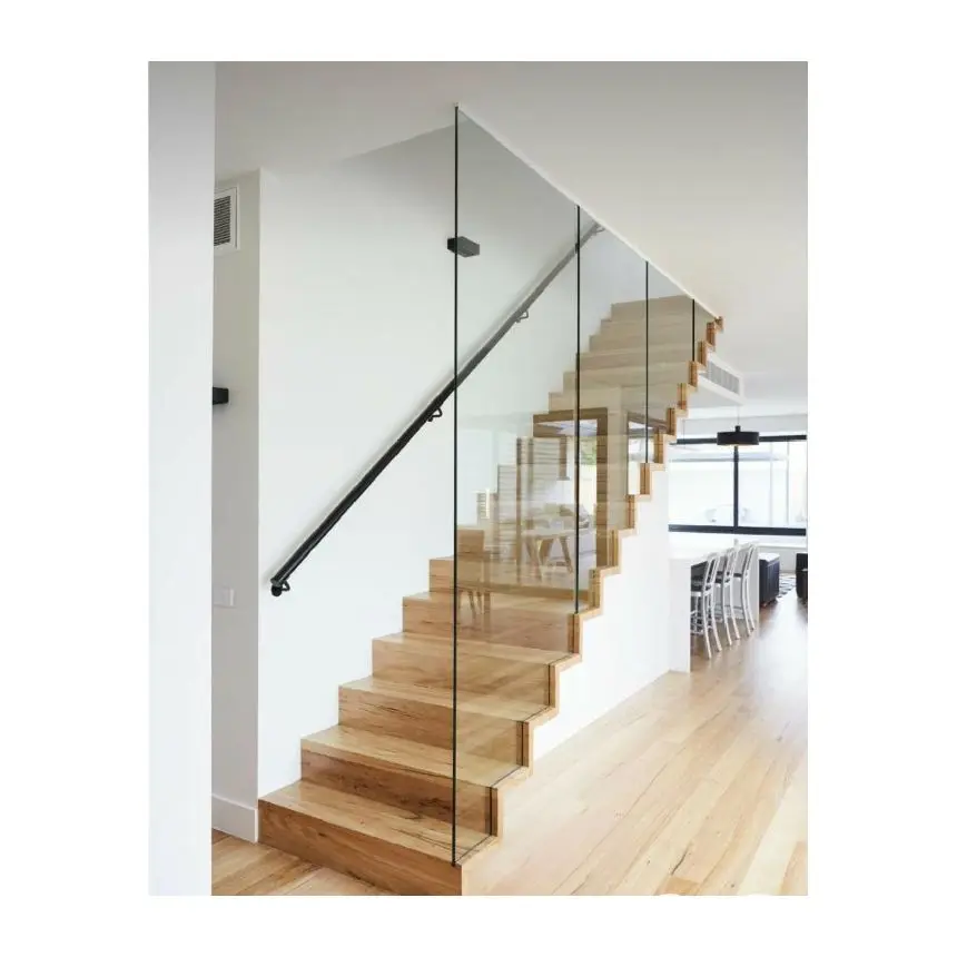 ACE Factory staircase manufacturer invisible steel stinger floating staircase luxury chandelier staircase