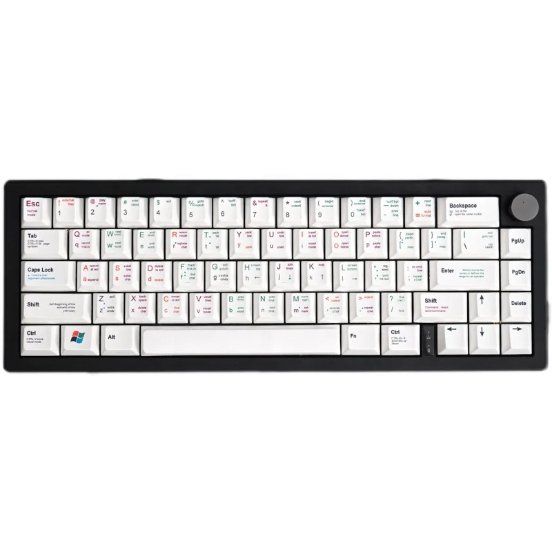 PBT Keycaps White Programmer Theme 139 Keys DYE-SUB Cherry Profile Keycap For Cherry MX Switch 61/64 Mechanical Keyboard