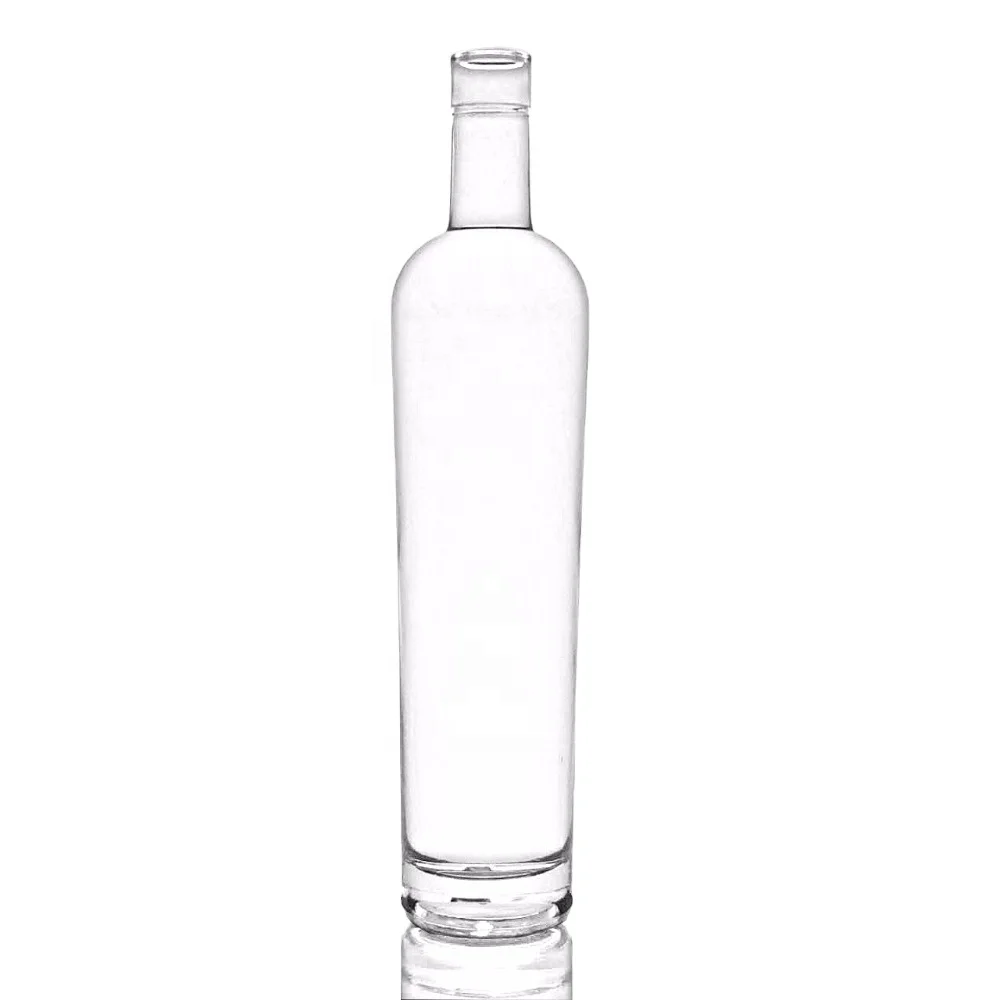 Tall 750 ml liquor custom white glass empty clear glass bottles empty vodka bottle for alcohol