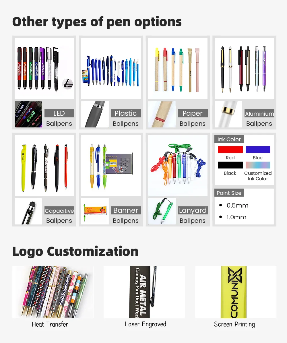 Wholesale Customized Promotional Plastic Pull Out Banner Pen Multifunctional Ballpoint Pen With Stylus