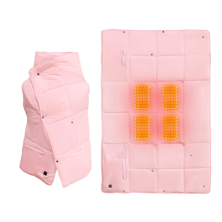 5V USB Powered Heated Electric Blanket with Temperature Control Travel Heated Blanket for Women and Baby