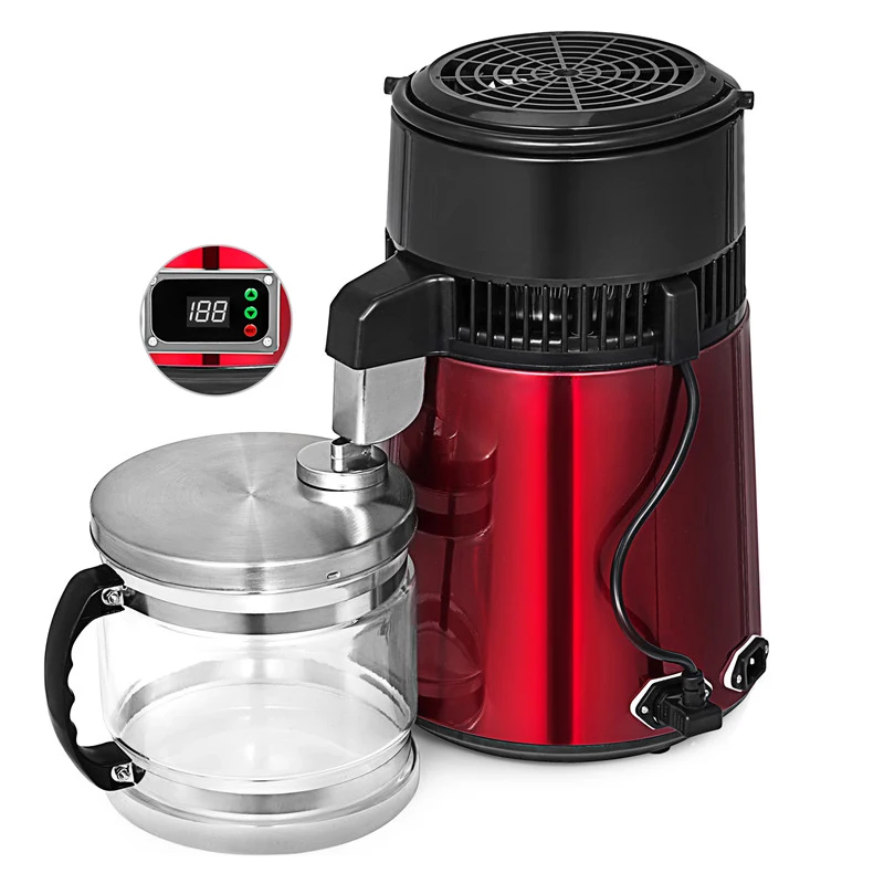 High Pure Water Filtration Lab home beauty distilled water laboratory water distiller equipment 4L Free spare parts