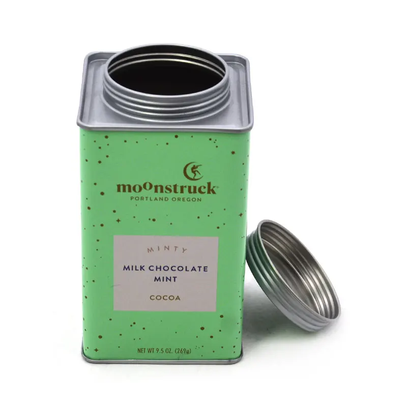 Custom Hotel Luxury Tea Storage Metal Tin Can Small Tiny Tea Tins