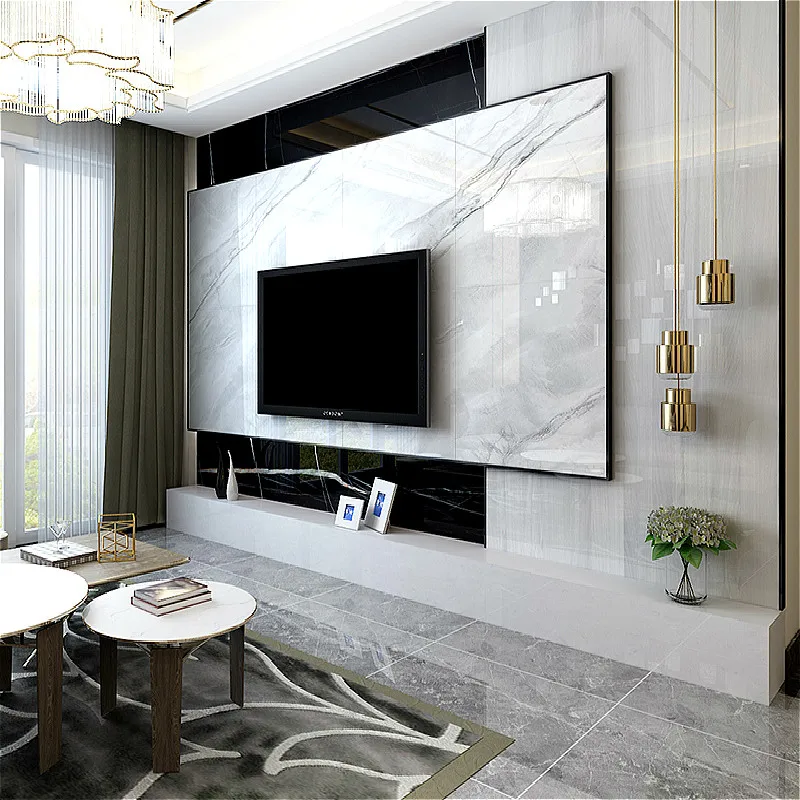 Современный свет Роскошный каменный декоративный шкаф плитка фон настенный шкаф Мраморный ТВ шкаф