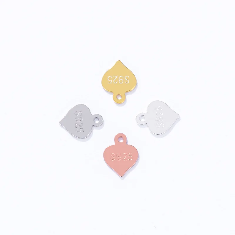 Sterling Oval Heart Water Drop Shape Jewelry Connectors Ending Extension Tail Chain DIY With Logo Custom