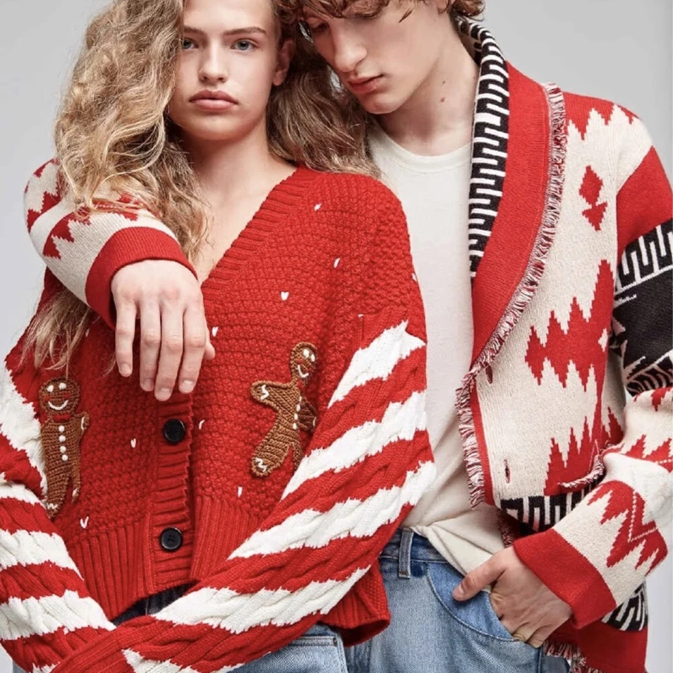 2022 Custom Knitted Jumper Unisex Ugly Cotton Long Sleeve Christmas Sweater
