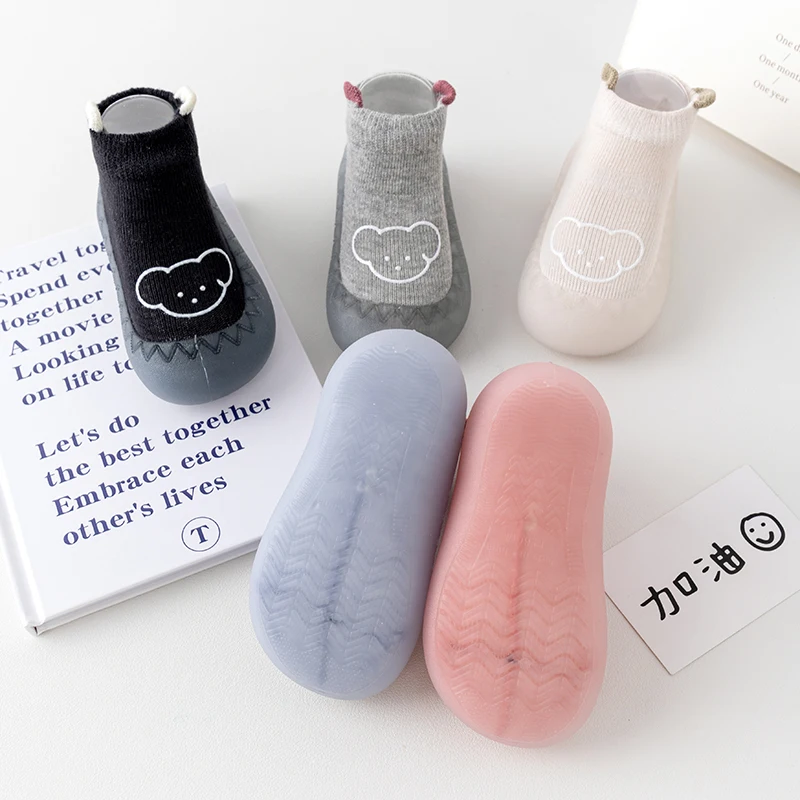 Spring Cotton Fabric Non Slip Soft Sole Toddler Sock Shoes Casual Shoes for Baby Boy and Girl