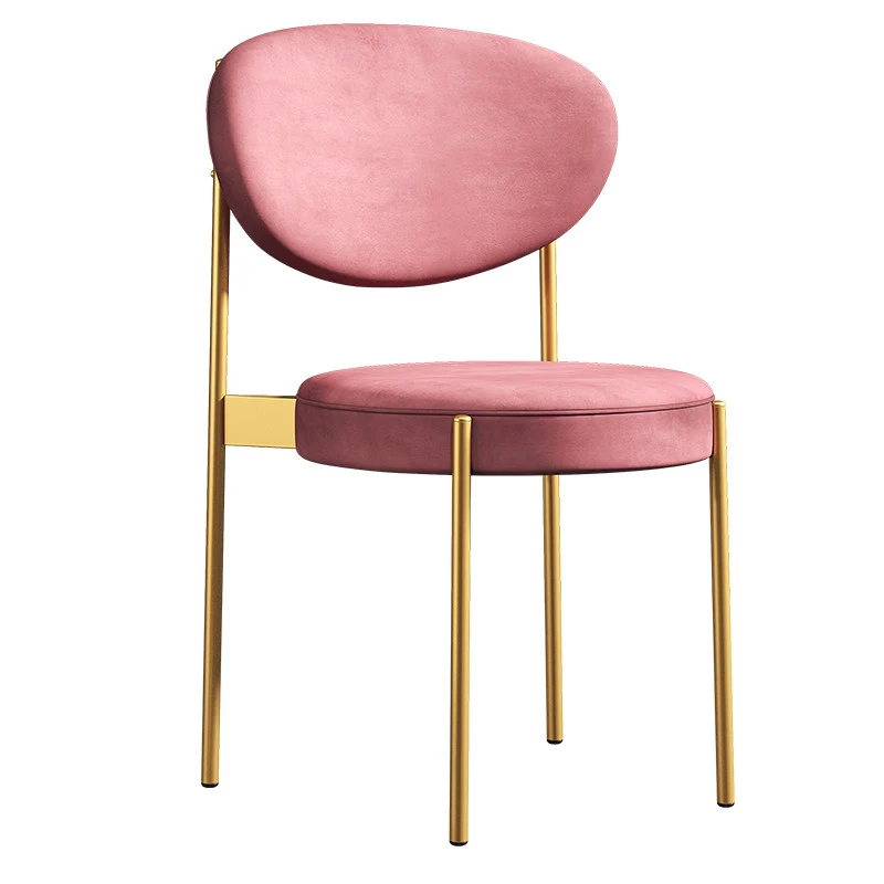 Modern Home Nordic Velvet Fabric Design Luxury Cafe Restaurant Furniture Upholstered Dining Room Chair With Metal Frame Gold