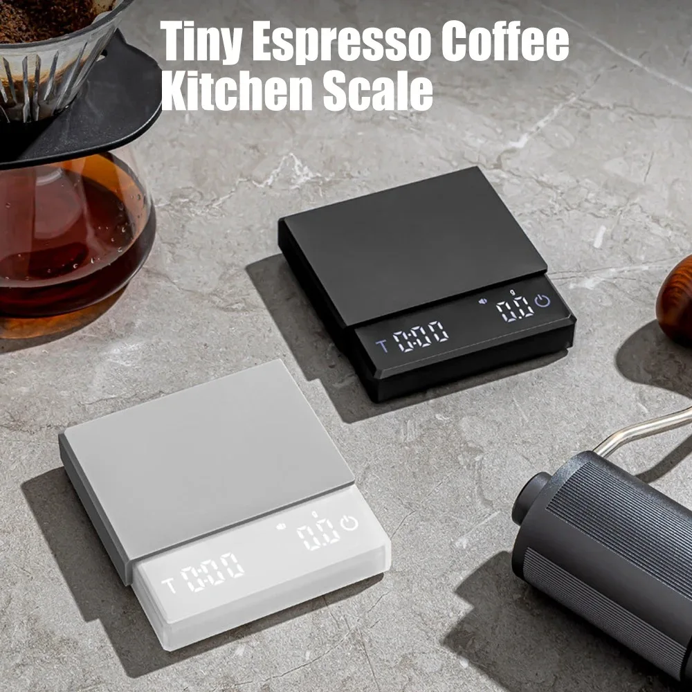Customizable Durable Silicone Mat Mini Coffee Scale Tray Digital Display Electronic Kitchen Scale Precise Weighing 1g Division
