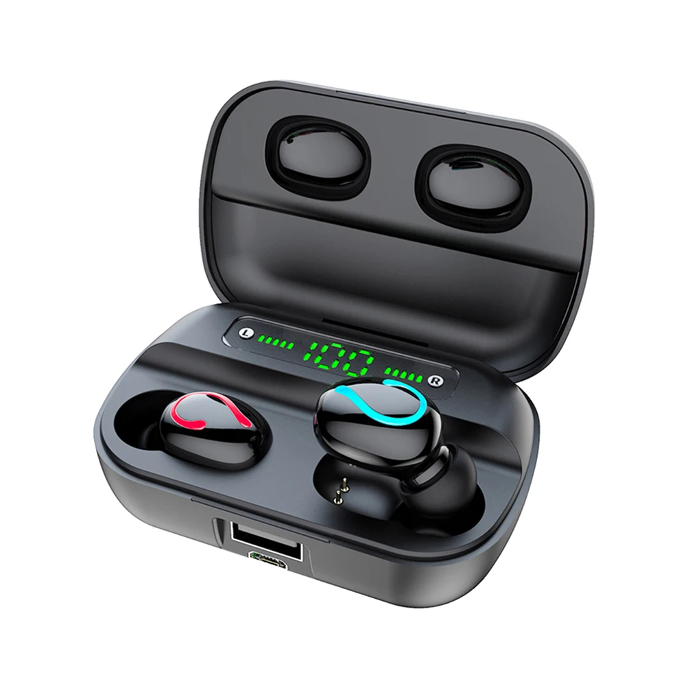 Tws High Quality New Portable Display LED Magnetic Music Sport In-ear Wireless Bluetooth Earphones Earbuds