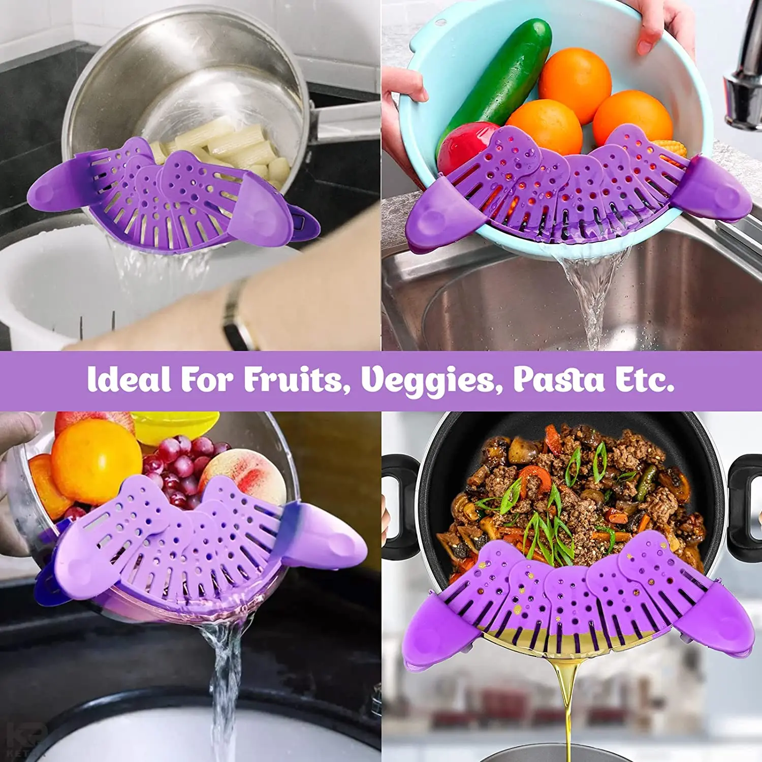 Кухонный складной Силиконовый Фильтр для раковины овощей