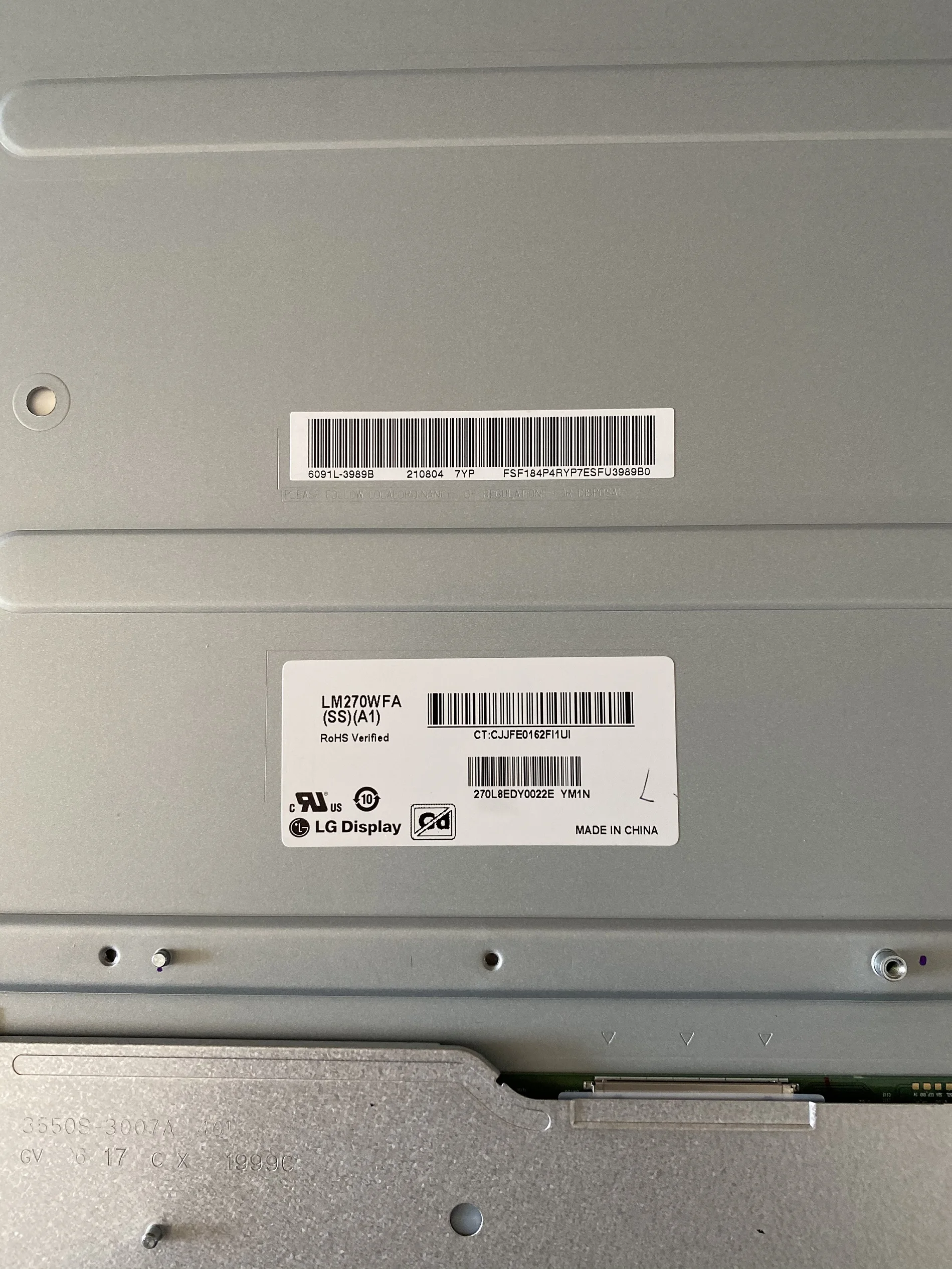 LM270WFA-SSA1 1920X1080 100% оригинальный бренд новый LG сменный ЖК-дисплей модуль Сенсорная панель экрана настольный монитор