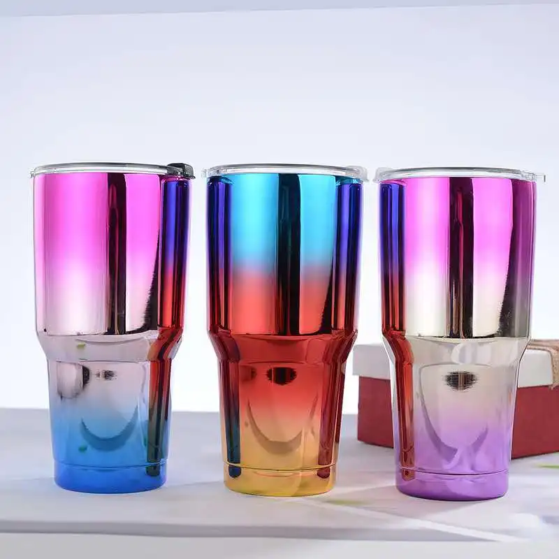 2021 amazon 30 20 oz stainless steel tumblers luxury UV Paint Double wall Vacuum Insulated Travel Car Cups usa Hot selling Mugs