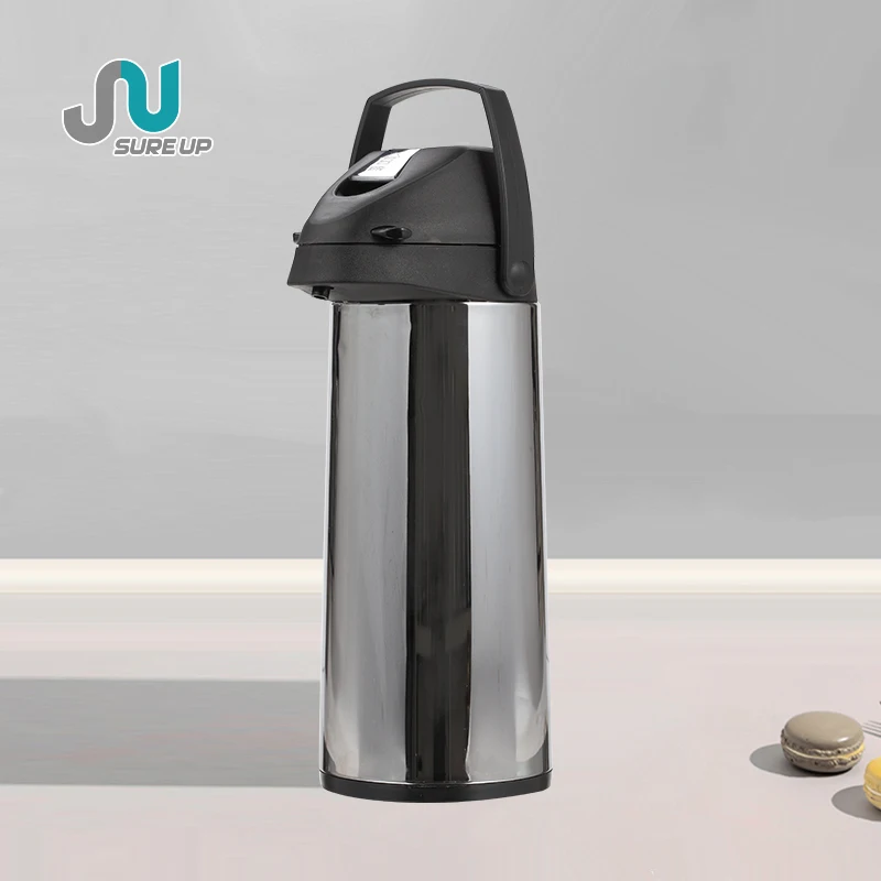 Hot Sale Commercial Buffet Boiling Water Bottle glass liner  Air Pressure Type Automatic Insulated Coffee Tea Dispenser Pot