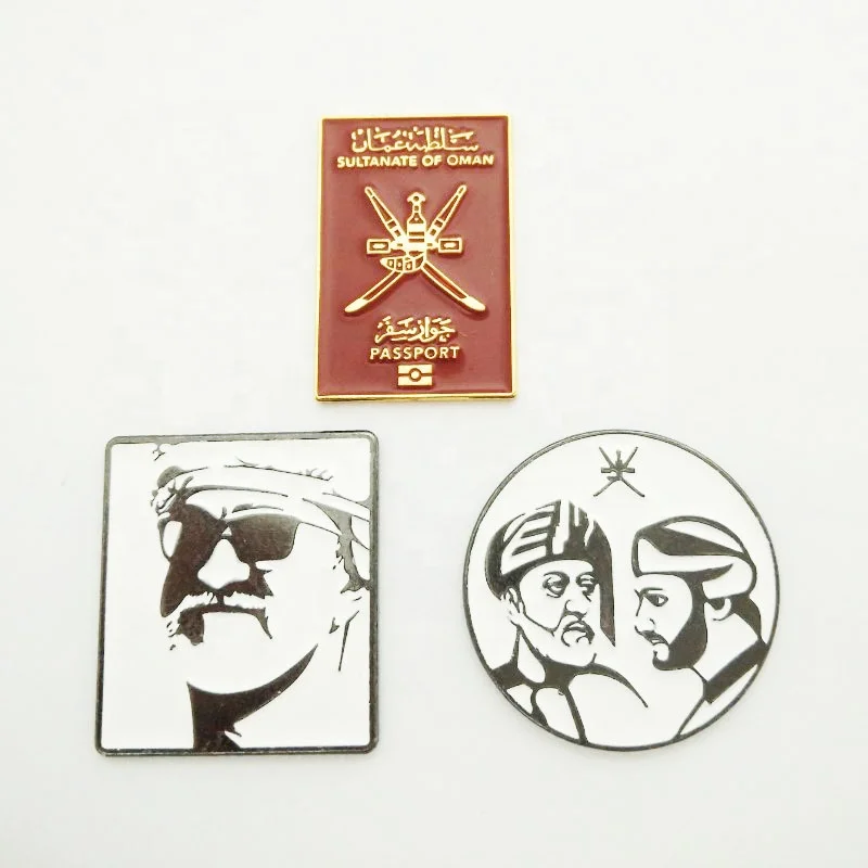 Металлическая эмалированная Магнитная брошь Omani в виде линейки Султан хайтэм Бин Тарик значок для 2023 Оман 53 празднования Национального дня