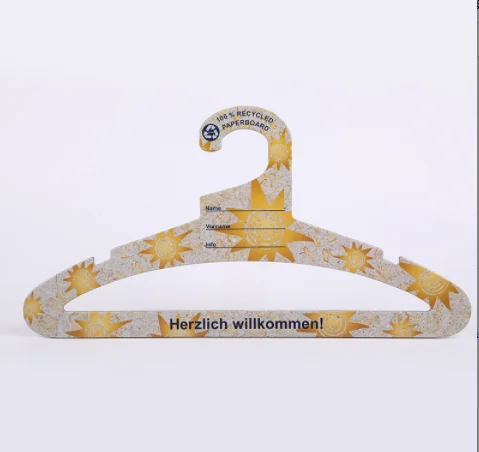 NEW Cloth Hanger customized luxury  suitshanger/Natural Recyclable Space Saving Cardboard Hanger