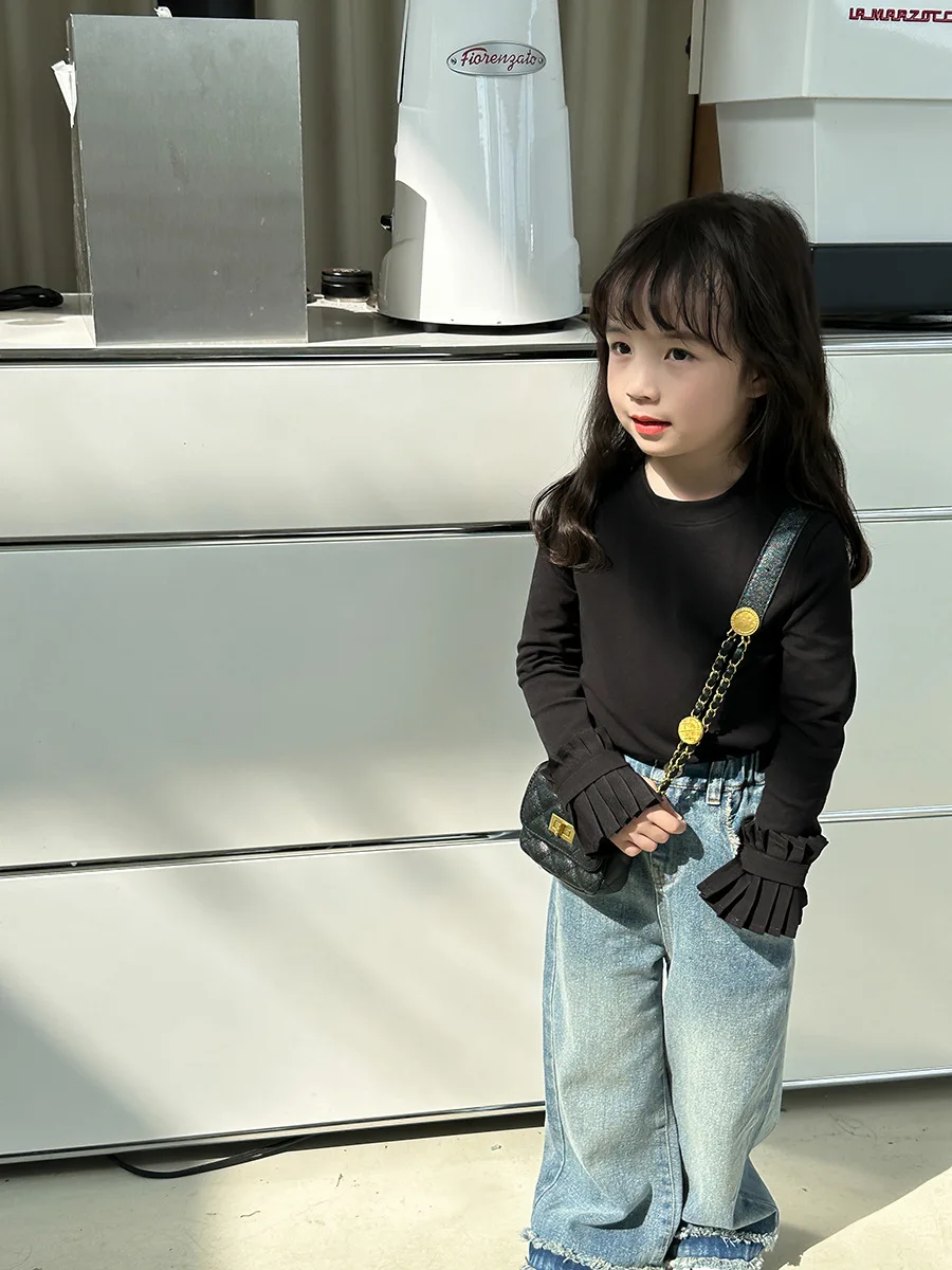 Wholesale 2 -10 T Wholesale Casual Retro Children Baby Overalls Wear Kids Boys Blue Girl Jeans Denim Pants for Children