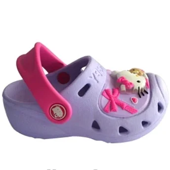 
China kids Hello Kitty girls manufacturer purple eva garden clogs shoes for beach 
