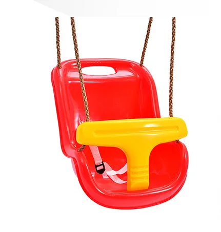 High Back Plastic Kids Swing Chair Playground Baby Garden hanging single outdoor swing chairs