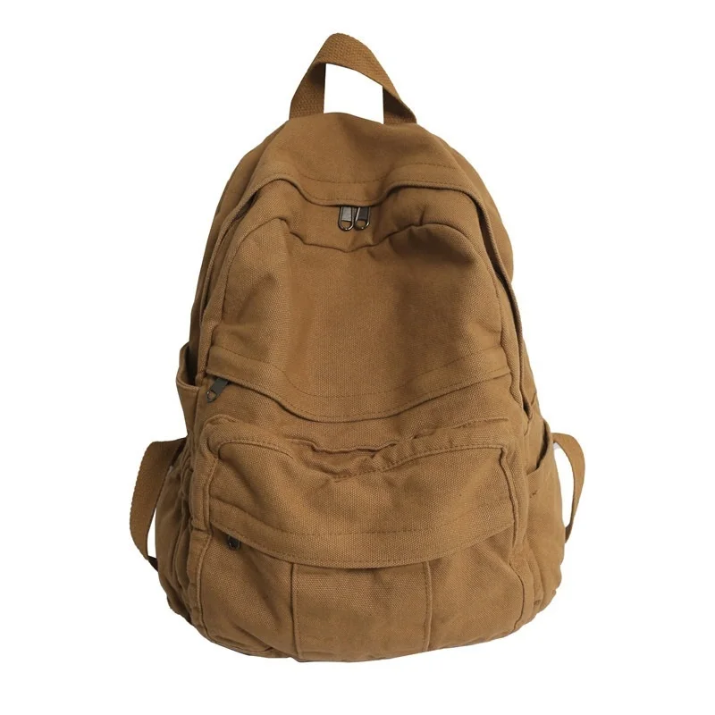 Stylish Retro Canvas Backpack: Travel Laptop Computer Notebook Bag for College Students, Ideal School Bookbag for Korean Women