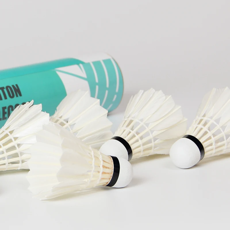 Custom Customized Goose Feather 76 77 Aeroplane Supplier Balls Shuttles Ball Duck Packaging Professionals Shuttlecock Badminton