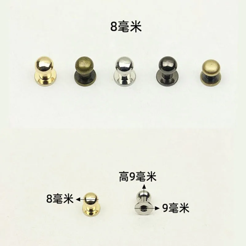 Head Screw Leather Craft Rapid Rivet for Clothing Shoes Belts Bags Dog Collars Leather Craft Rapid Rivet