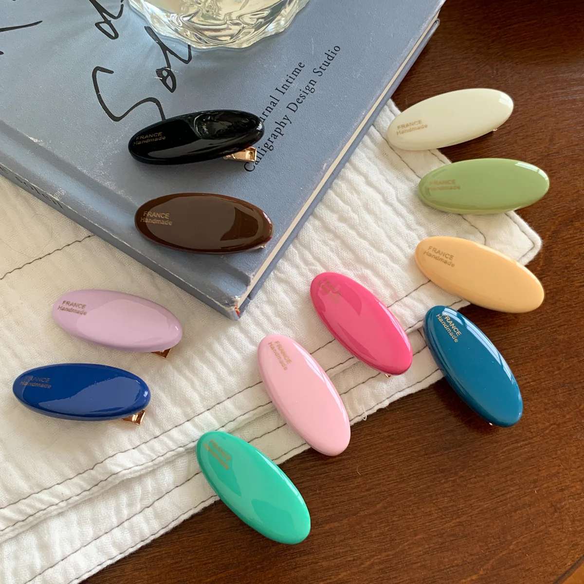 YANYE Ins Simple Spring And Summer Candy Color Oval Girl Baby Alligator Hair Accessories Hairpin Hair Clip