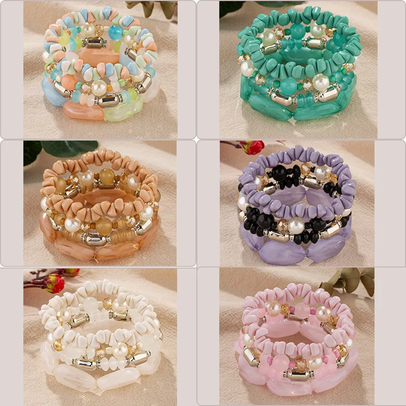 Boho style handmade beaded bracelet retro ethnic style bracelet light luxury hand accessories